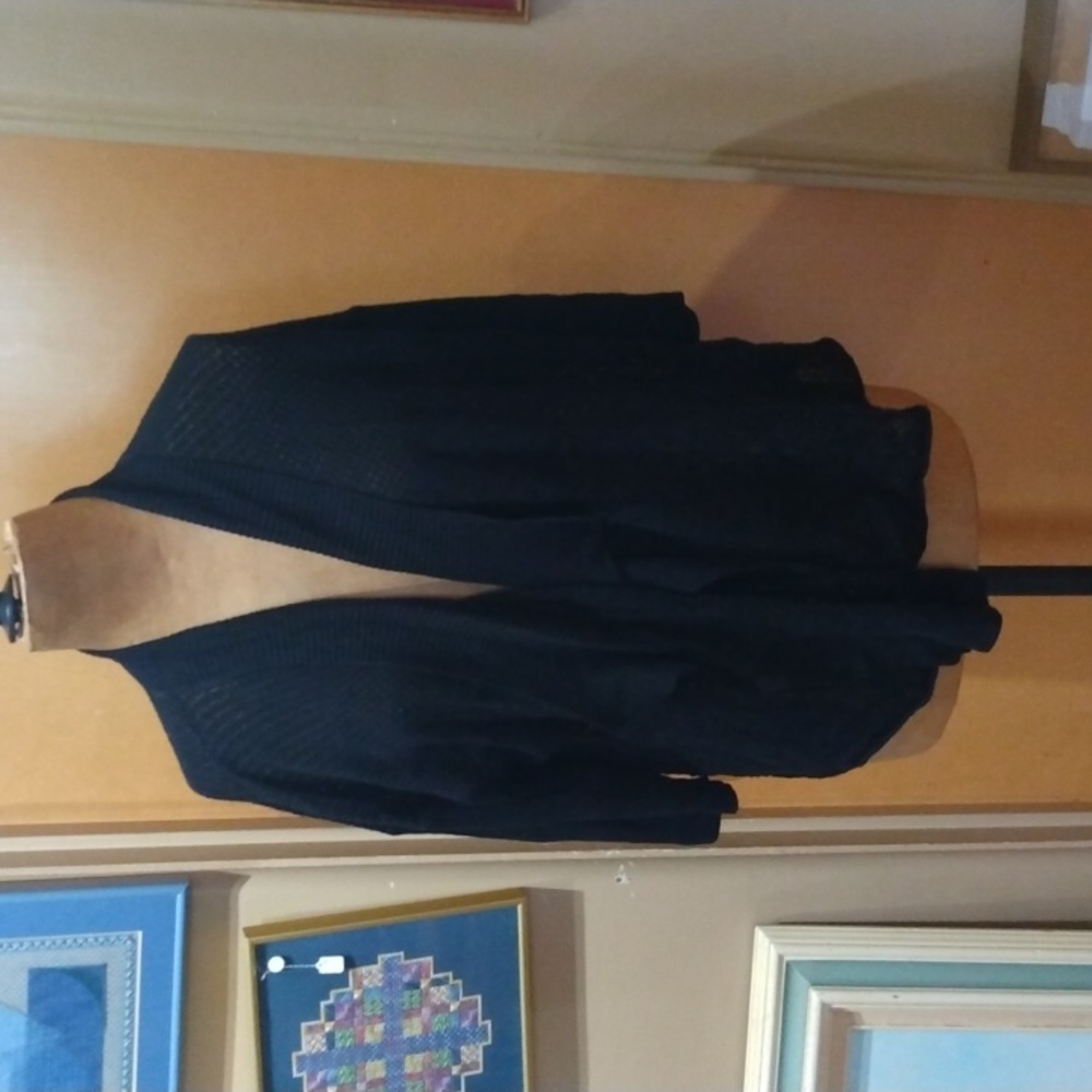 Eileen Fisher 70% silk cardigan sweater 3/4 sleves